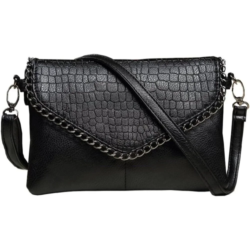 Women's Black Small Ladies Hand Bag Evening Purses Party Leather Shoulder Bag
